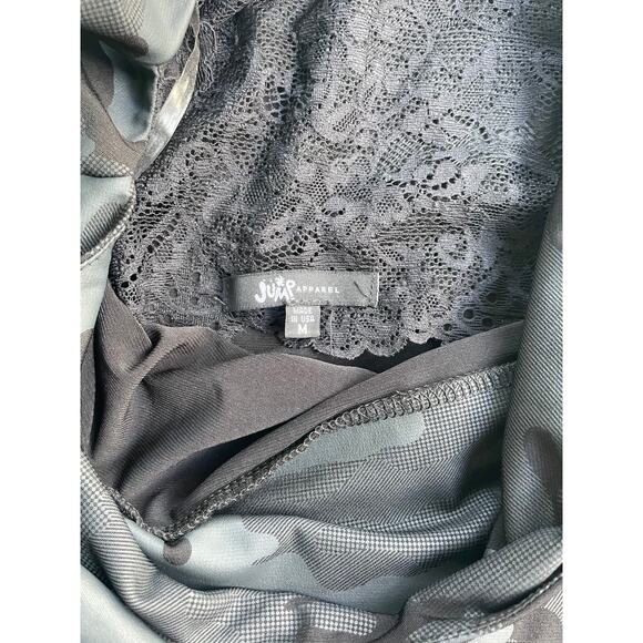 JUMP APPAREL, SIZE M, BLACK CAMO BODYCON DRESS - Picture 3 of 3